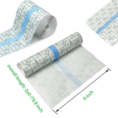 Tattoo Aftercare Bandage Roll 8"X 2 Yard - Waterproof Transparent Film for Tatto