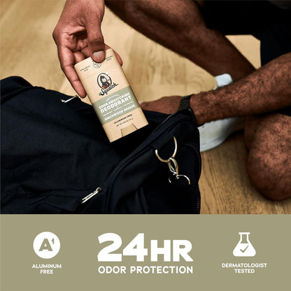 Natural Deodorant for Men - Odor-Squatching Aluminum Free - Birchwood Breeze (2.