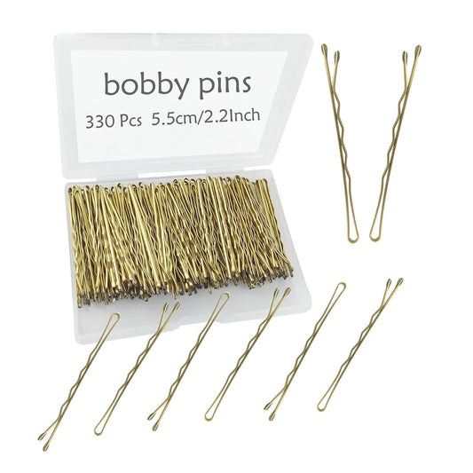 330 PCS 2.2Inch Blonde Bobby Pins for Women Girls, Super Grip Gold Hair Clips wi