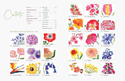 Watercolor the Easy Way Flowers: Step-By-Step Tutorials for 50 Flowers, Wreaths,