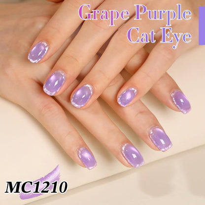0.5 OZ Cat Eye Gel Polish with Magnet 15ML Holographic Glitter Shimmer Transluce