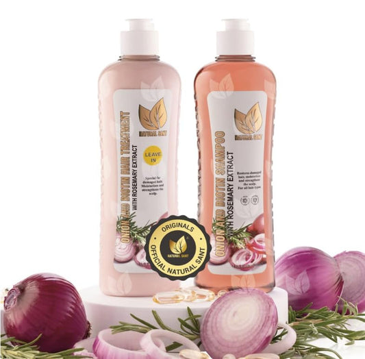 Onion Biotin and Rosemary Shampoo & Treatment Set for Stronger, Thicker and Long