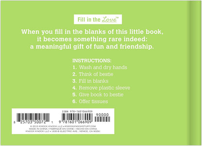 Why You'Re My Bestie Book Fill in the Love Fill-In-The-Blank Book Gift Journal,