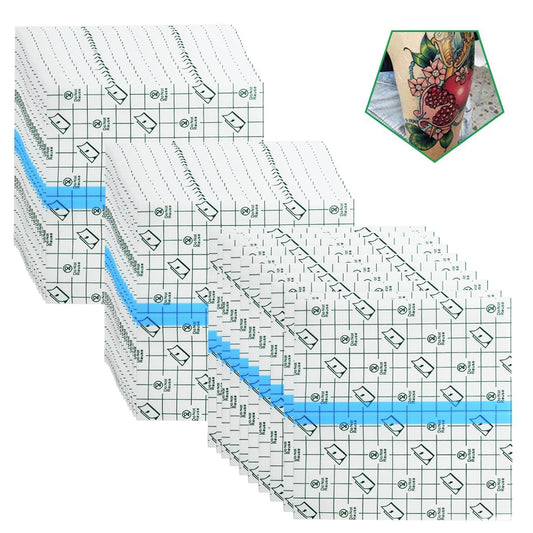 50 Pieces 6 X 6 in Stretch Waterproof Adhesive Bandages Transparent Film for Tat