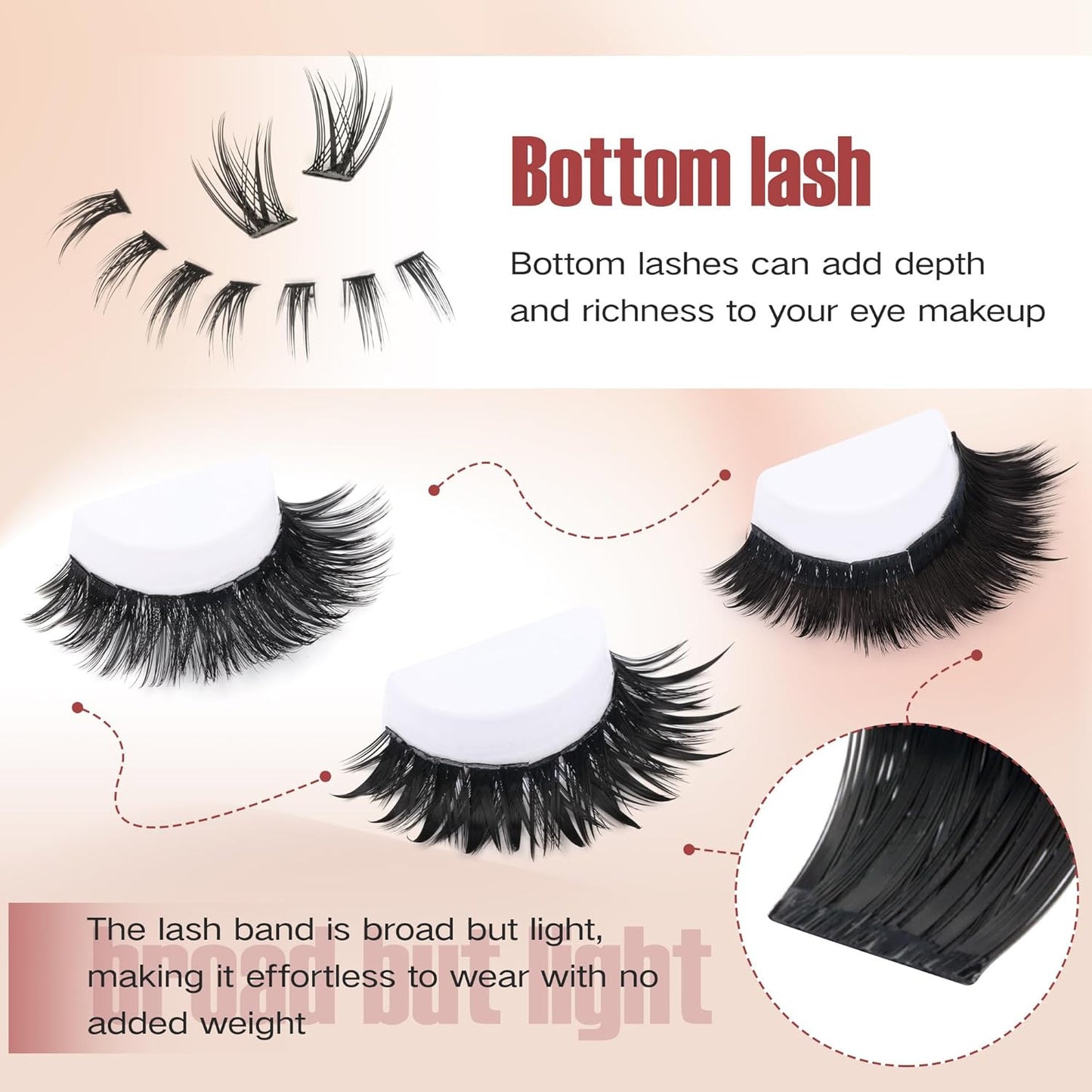 Thick Volume Lash Clusters 3 Style Eyelash Extensions Kit with Waterproof Lash B