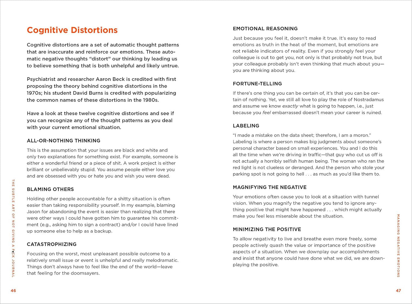 The Subtle Art of Not Giving a F*Ck Journal