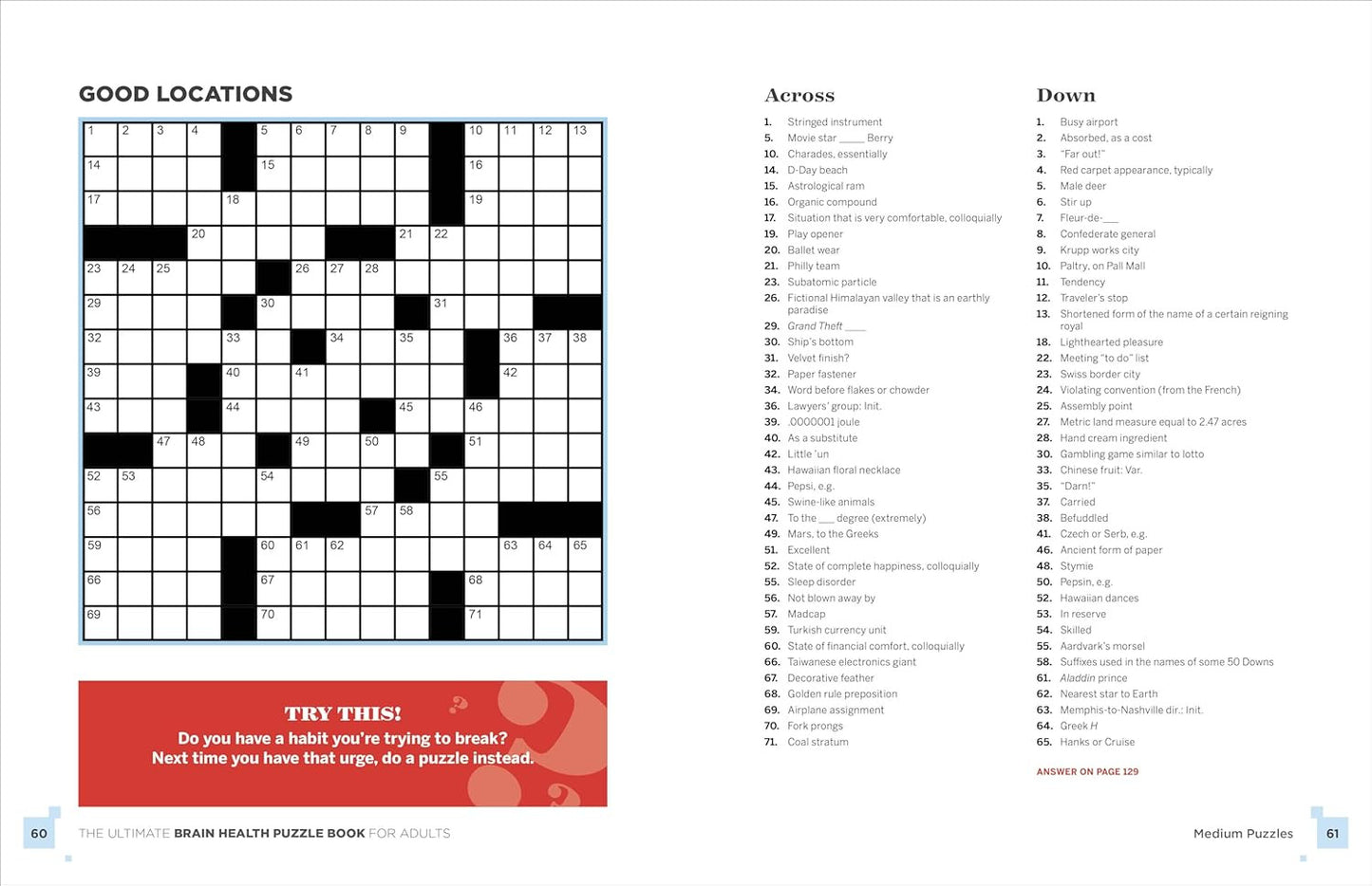 The Ultimate Brain Health Puzzle Book for Adults: Crosswords, Sudoku, Cryptogram