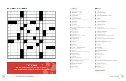 The Ultimate Brain Health Puzzle Book for Adults: Crosswords, Sudoku, Cryptogram