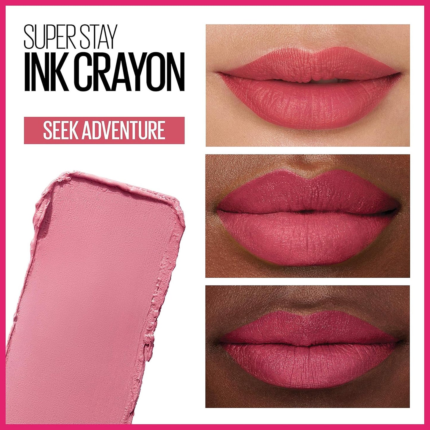 Super Stay Ink Crayon Lipstick Makeup, Precision Tip Matte Lip Crayon with Built