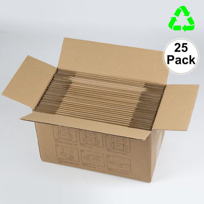 7X5X2 Inches Shipping Boxes Pack of 25, Brown Corrugated Cardboard Boxes for Sma