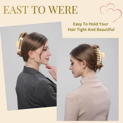 8 Pack Hair Clips for Women 4.3 Inch Large Hair Claw Clips for Women Thin Thick