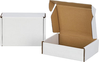 50 Pack 7X5X2 Inches Shipping Boxes, Kraft Corrugated Small Cardboard Boxes Mail