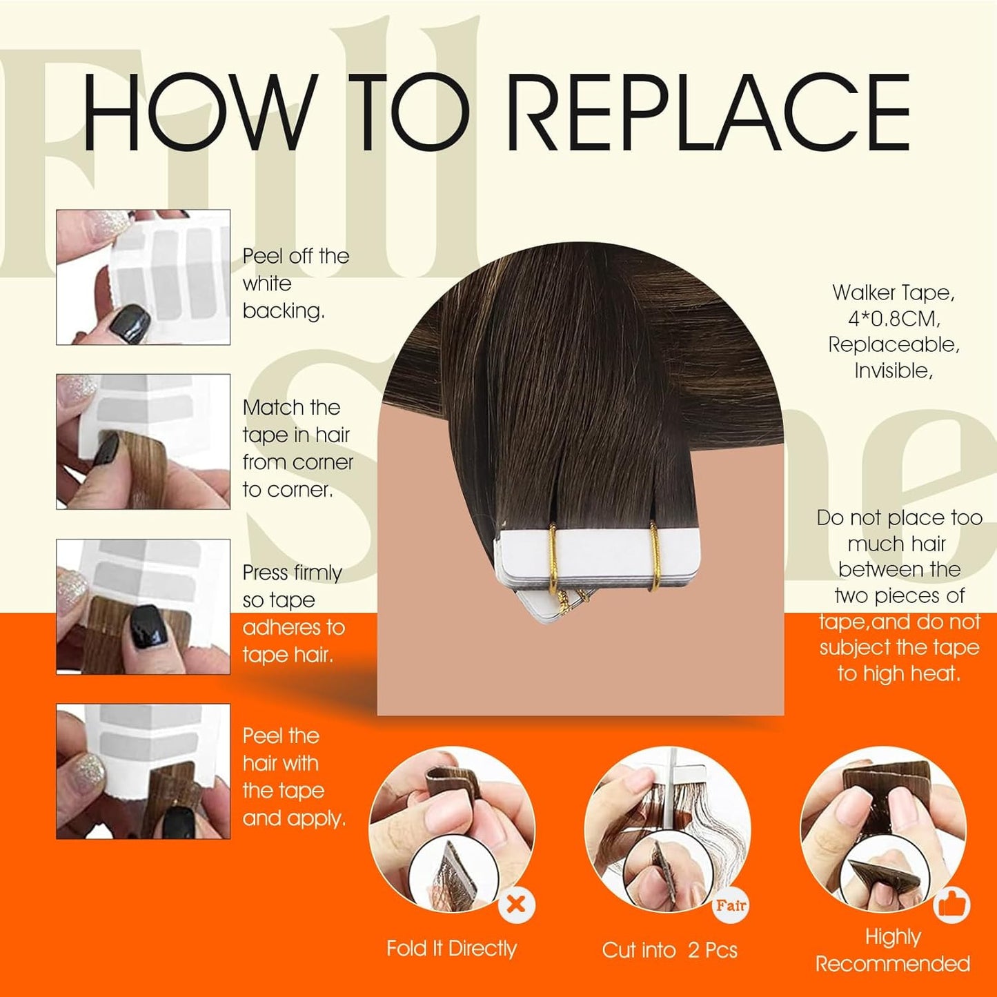 Tape in Hair Extensions Rooted Tape in Extensions Real Human Hair 18Inch Straigh