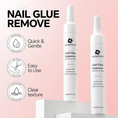 Nail Glue Remover for Press on Nails Semi Solid Nail Glue Acetone-Free, Not for