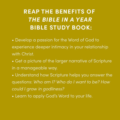 The Bible in a Year - Bible Study Book: a Guided Scripture Reading Journey for W