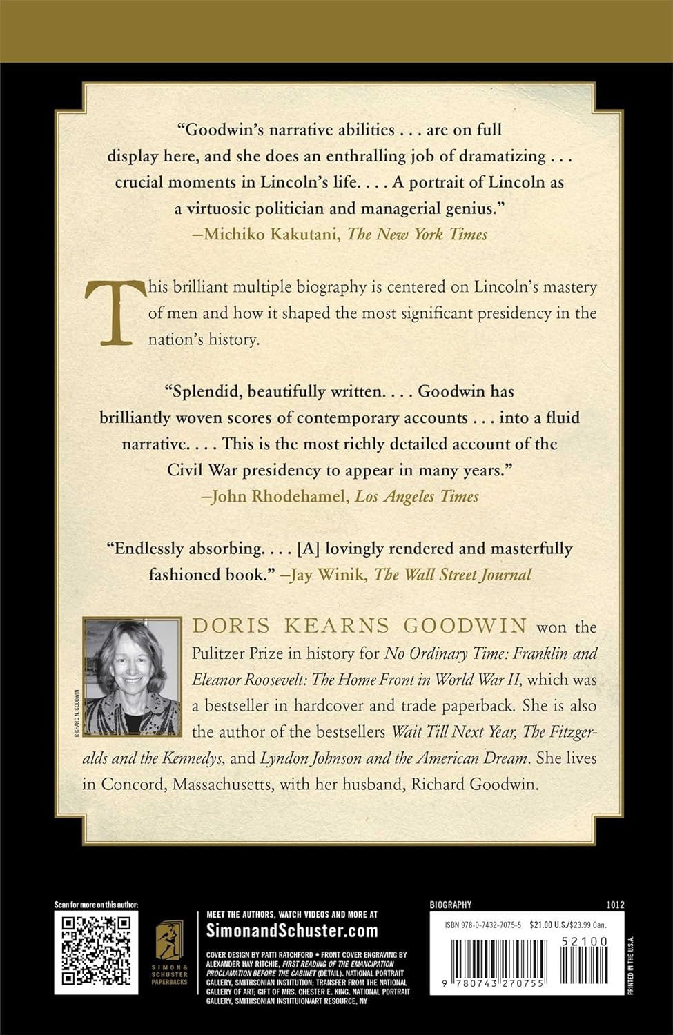 Team of Rivals: the Political Genius of Abraham Lincoln