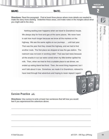 180 Days of Writing for Sixth Grade - an Easy-To-Use Sixth Grade Writing Workboo