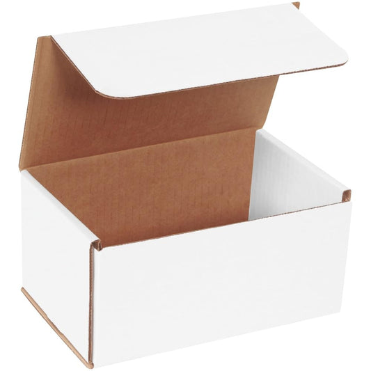 White Corrugated Cardboard Mailing Boxes, 8 X 5 X 4 Inches, Pack of 50, Crush-Pr