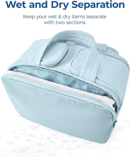 Travel Toiletry Bag, Lightweight Large Wide-Open Travel Bag for Women, Puffy Cos