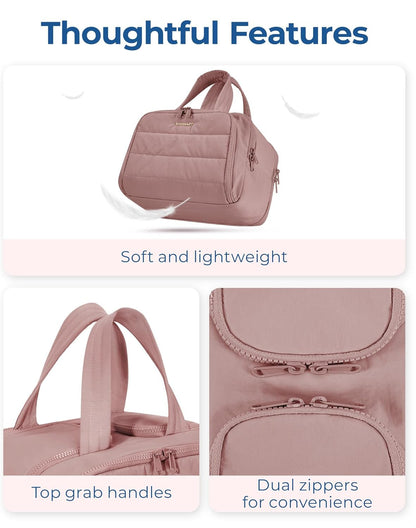 Travel Toiletry Bag, Lightweight Large Wide-Open Travel Bag for Women, Puffy Cos