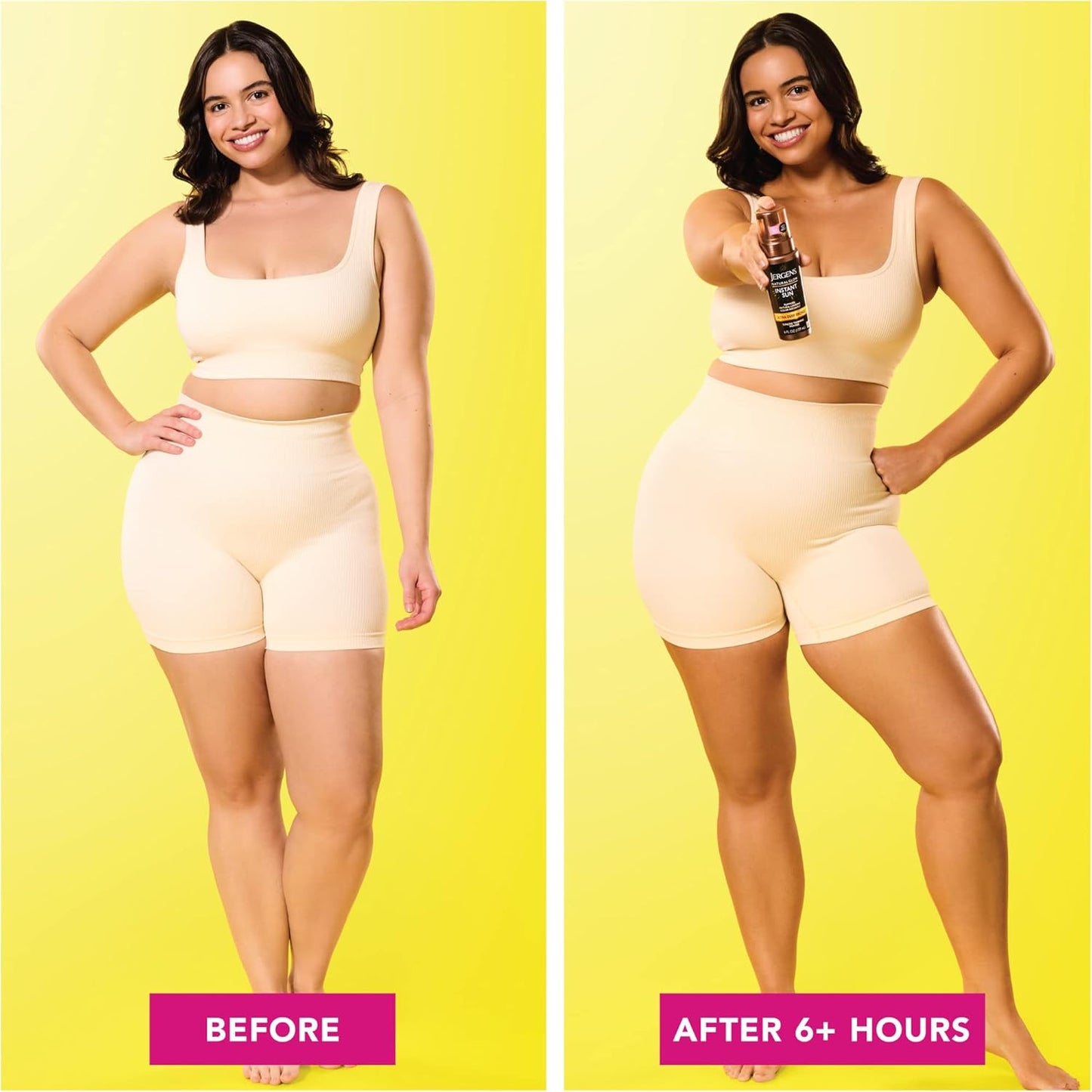 Natural Glow Instant Sun Body Mousse, Self Tanner for Ultra Deep Bronze Tan, Sun