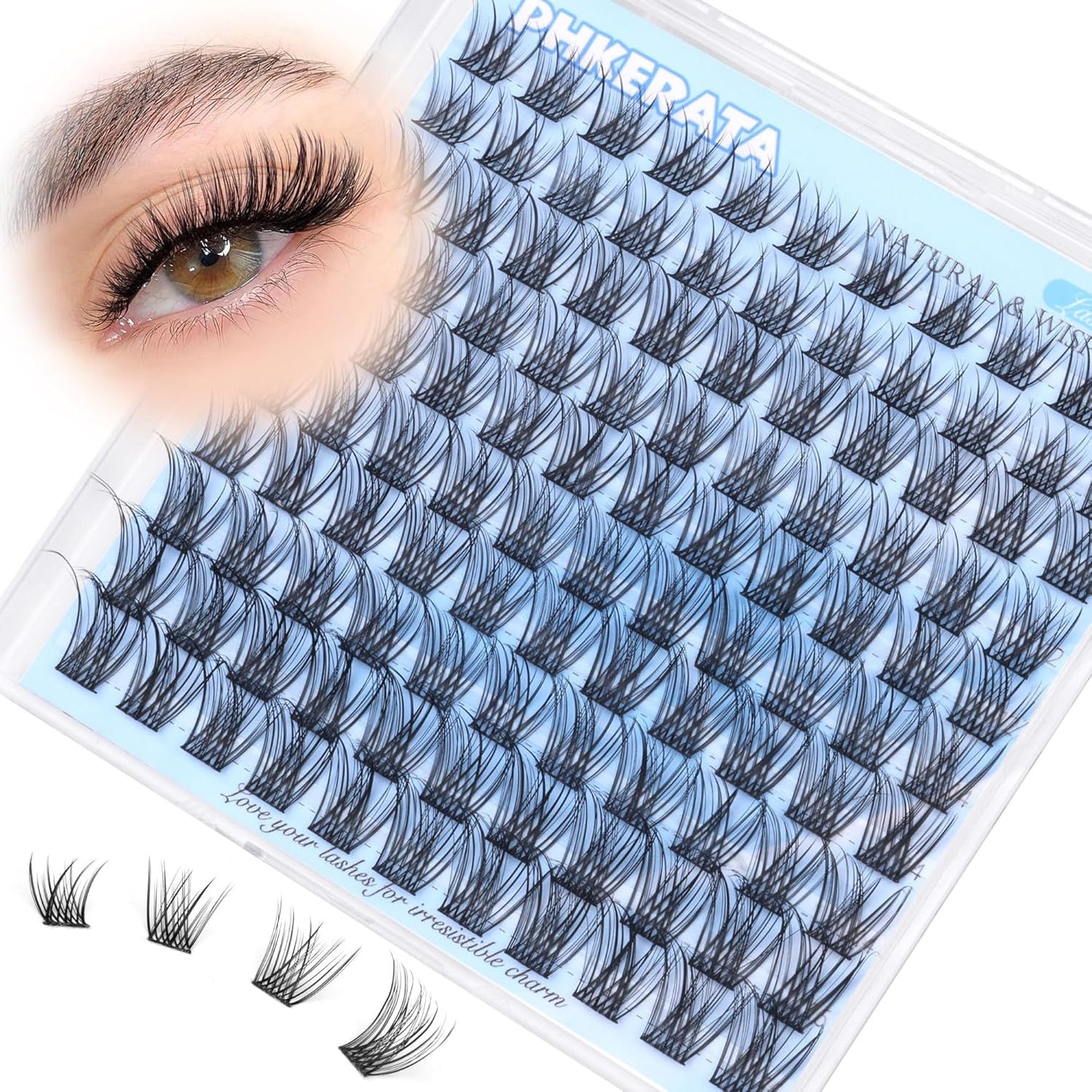 Natural Eyelash Clusters Wispy Lashes Clusters C Curvature 110 Pcs Cluster Eyela