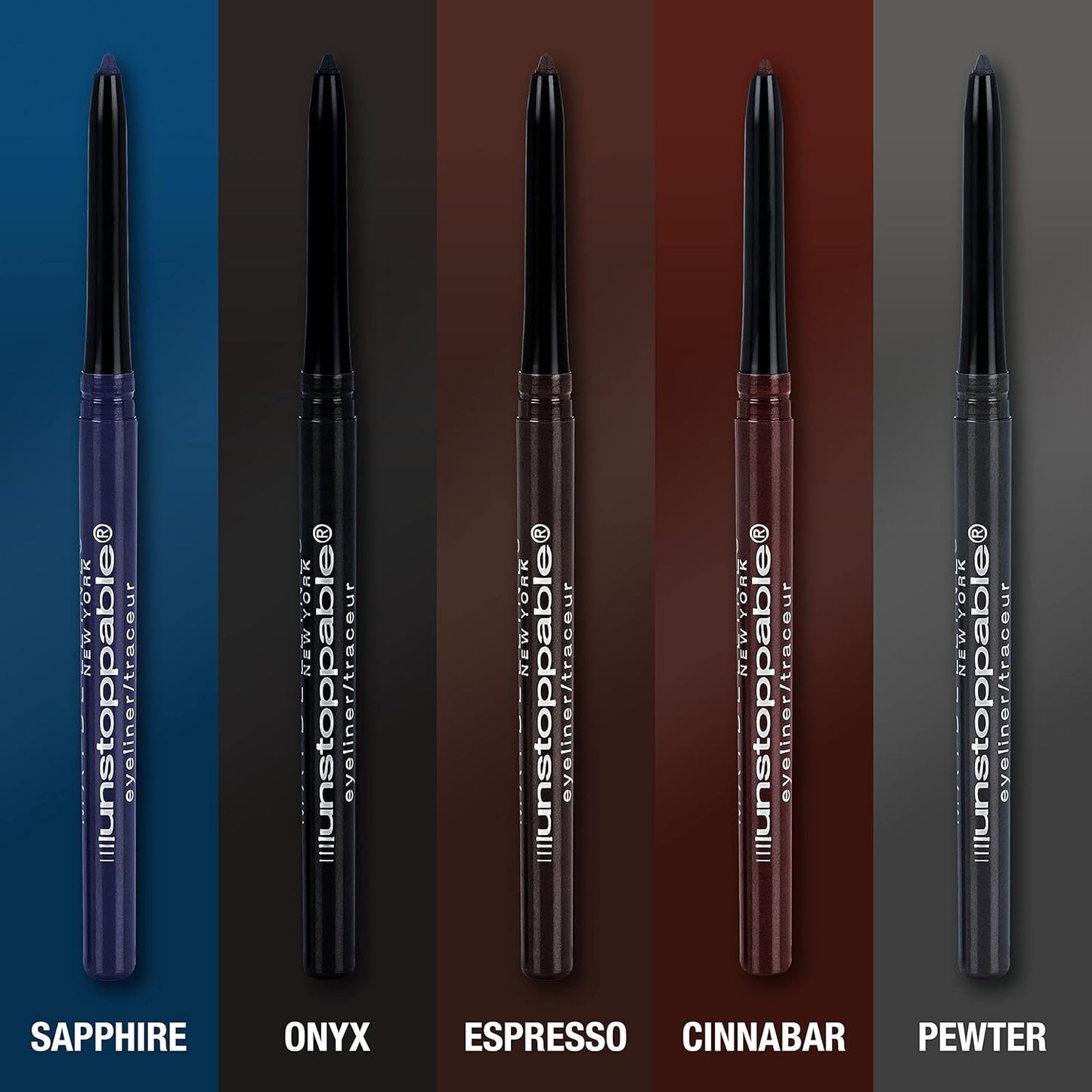 Unstoppable Waterproof Mechanical Grey Eyeliner Pencil, Easy to Apply, Smooth Gl