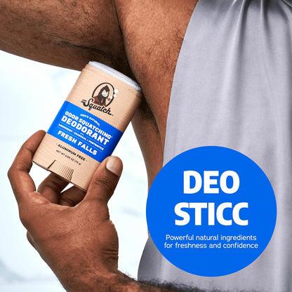 Natural Deodorant for Men - Odor-Squatching Aluminum Free - Fresh Falls (2.65 Oz