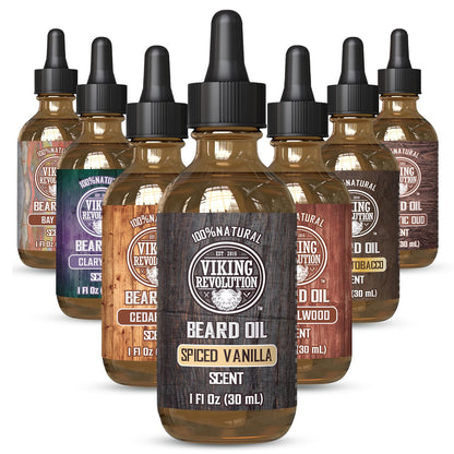 Spiced Vanilla Beard Oil for Men - Natural Mens Beard Oil with Argan and Jojoba