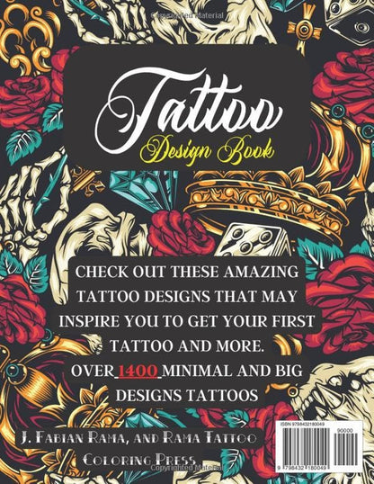 Tattoo Design Book: over 1400 Tattoo Designs for Real Tattoo Artists, Profession