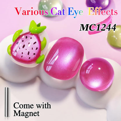 0.5 OZ Cat Eye Gel Polish with Magnet 15ML Same Color Same Bottle Holographic Gl