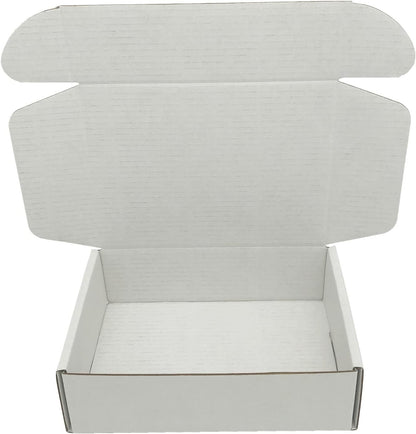 White Cardboard Shipping Box Mailers 12 X 8 X 3 Inch Corrugated Packaging Storag