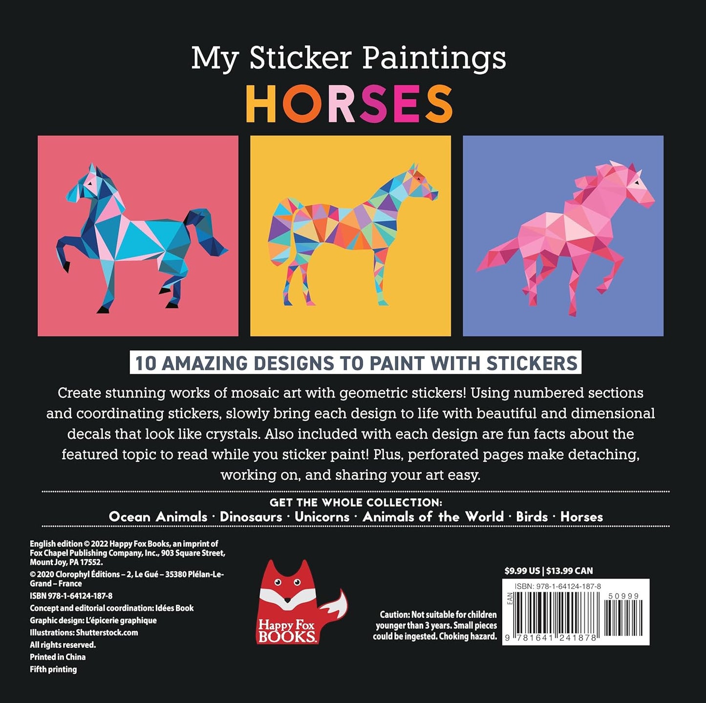 My Sticker Paintings: Horses: 10 Magnificent Paintings (Happy Fox Books) for Kid