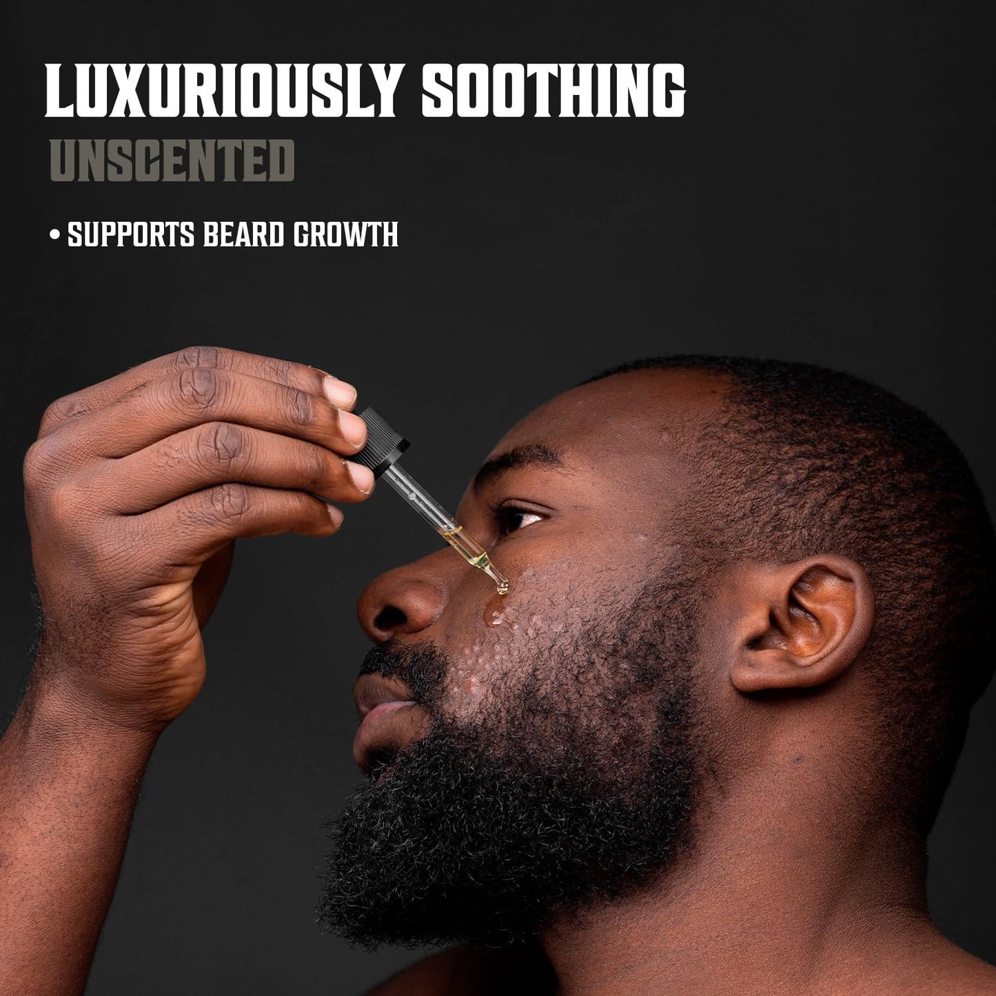 Unscented Beard Oil for Men - Natural Mens Beard Oil with Argan Oil and Jojoba O