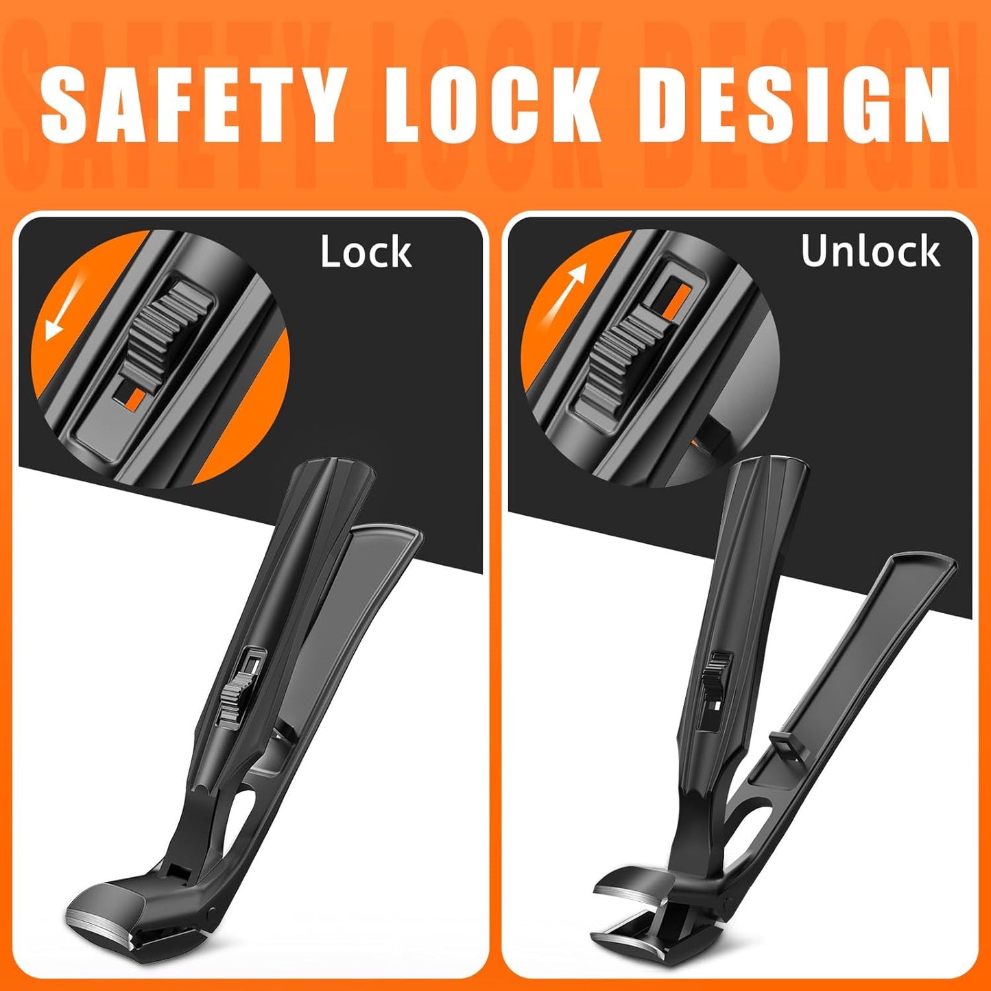 Toenail Clippers for Seniors Thick Toenails, Upgrade Angled Head Large Toe Nail