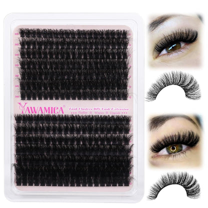 Wispy Eyelash Clusters 12-18Mm Mix 80D 100D Volume Fluffier Cluster Lashes D Cur