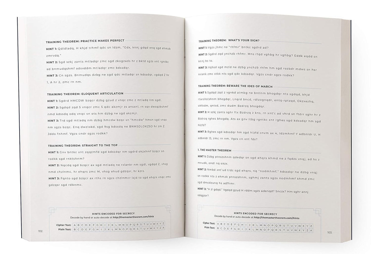 The Master Theorem - a Book of Puzzles, Intrigue and Wit