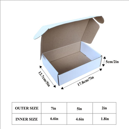7X5X2 50Pcs Small Shipping Brown Corrugated Cardboard Mailer Boxes for Packaging