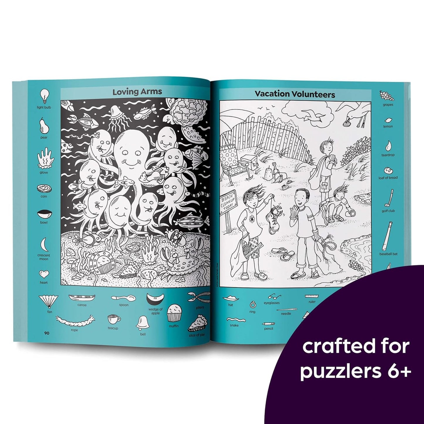 Ocean Puzzles: over 100 Ocean-Themed Search and Find Puzzles for Kids 6 and Over