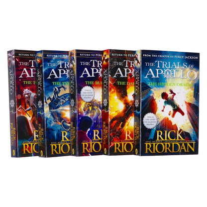Trials of Apollo Series 5 Books Collection Set by Rick Riordan (The Hidden Oracl