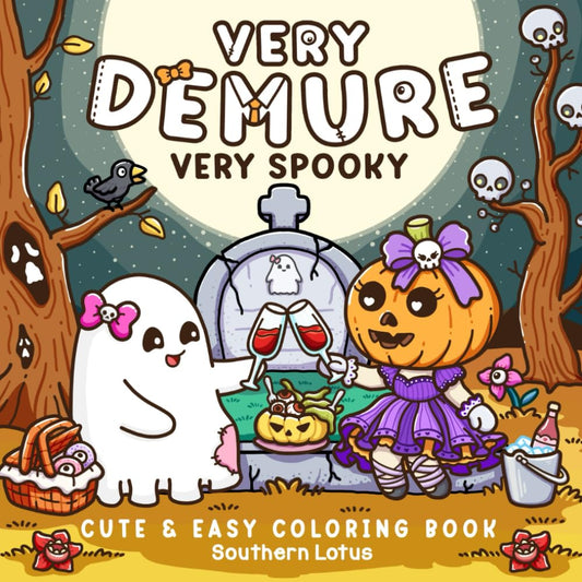 Very Demure Very Spooky: Coloring Book for Adults and Teens Featuring Creepy Ado