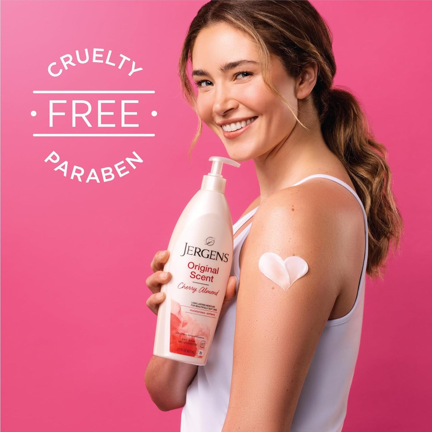 Original Scent Dry Skin Body Lotion, Hand and Body Moisturizer, Cherry Almond Es