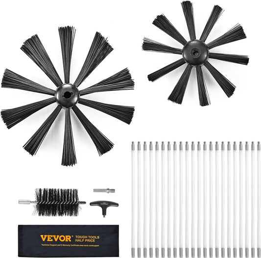 22 Pieces 30 FEET Dryer Vent Cleaner Kit, Include 3 Different Sizes Flexible Lin