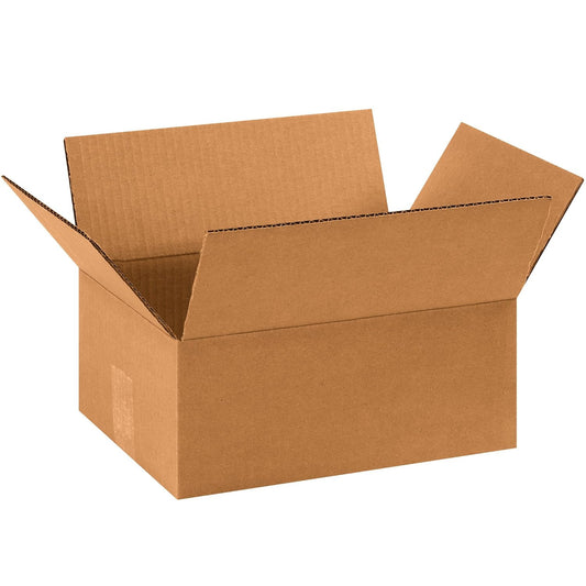11 X 8 X 4 Corrugated Cardboard Boxes, Flat 11"L X 8"W X 4"H, Pack of 25 | Shipp
