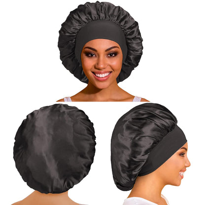 3 Pack Satin Bonnet Silk Hair Bonnet for Sleeping, Sleep Bonnets for Women Large