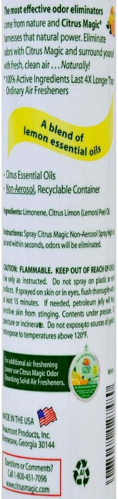 Natural Odor Eliminating Air Freshener Spray, Tropical Lemon, 3-Ounce