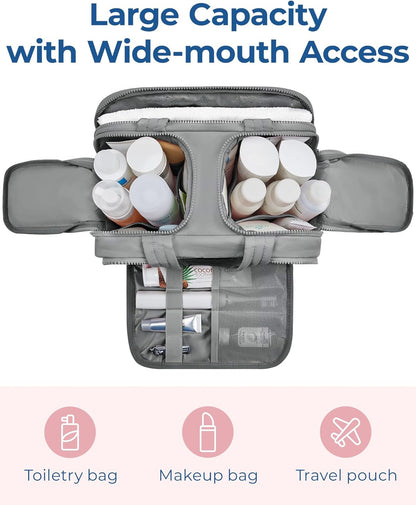 Travel Toiletry Bag, Lightweight Large Wide-Open Travel Bag for Women, Puffy Cos