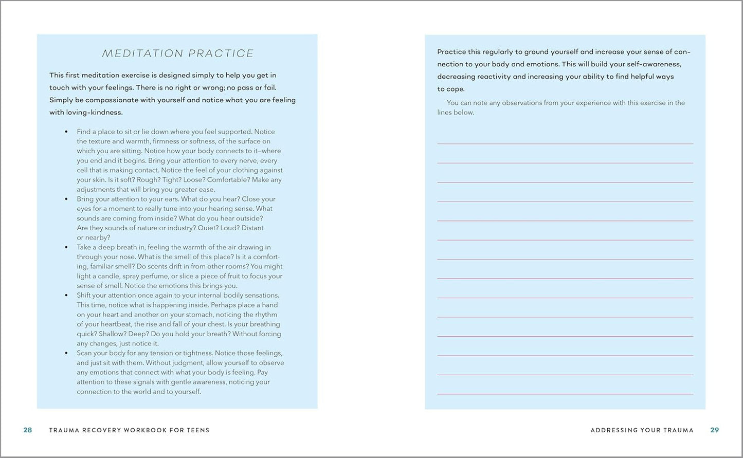 Trauma Recovery Workbook for Teens: Exercises to Process Emotions, Manage Sympto
