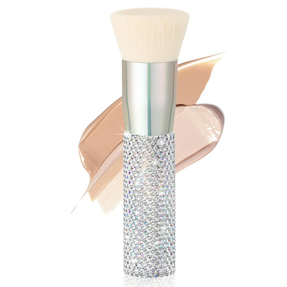 Rhinestone Foundation Brush Diamond Bling Makeup Tanning Brush Flat Top Kabuki B