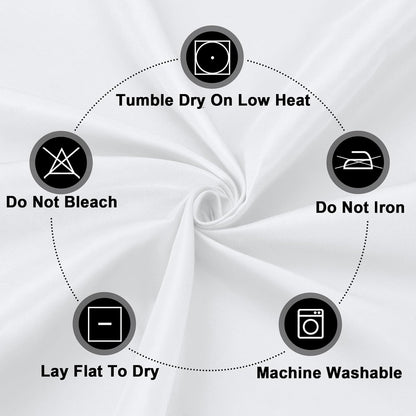 6 Pack round White Table Cloths 120 Inch for round Tables, Stain and Wrinkle Res